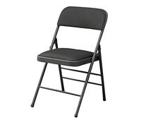 LMMSHA Furniture Padded Camping Chair,Metal Thickened Folding Metal Desk Seat Computer Chair Business Office Chair,F