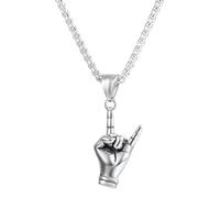 LMMSHA Girl For Women Men, and Roll Hand Gesture Rap Rock DJ Music Headphone Pendant Necklace, Spiked Choker, Punk s