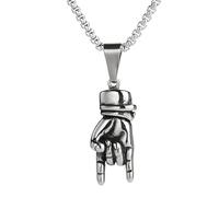 LMMSHA Girl For Women Men, and Roll Hand Gesture Rap Rock DJ Music Headphone Pendant Necklace, Spiked Choker, Punk s