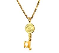 LMMSHA Girl Necklace For Women and Men, Chain Chokers, Medals, Medalla De San Benito, Saint Benedict Medal