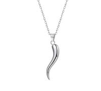 LMMSHA Girl Sterling Silver Protection Women Men, Talisman - Lucky Horn Charm, Chili Italian Pepper Necklace For s