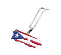 LMMSHA Girls Accessories and USA Puerto Rico Map Pendant American Flag Cross Necklace Men Patriotic Jewelry Women For Birthday