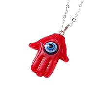 LMMSHA Girls Accessories For Women and Men, Multicolor Evil Hamsa Necklace Turkey Lucky Blue Eye Hand Clavicle Chain, Mano De Fatima con Ojo Turco