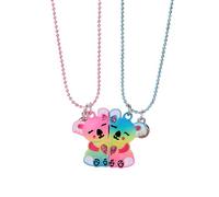 LMMSHA Girls Accessories For Women and Men, Set Magnetic Koala Bear Pendant, Cute Love Splicing Stickman Couple, Magnet Necklaces Broken Heart, Connecting Necklace
