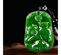 LMMSHA Girls Jade Pendant Necklace Gift - Natural Gem Charm with Good Luck Properties