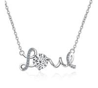 LMMSHA Gorgeous Moissanite Pendant Necklace for Women - D Color, Pink/Blue/Yellow Diamond Jewelry