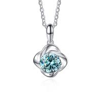 LMMSHA Gorgeous Moissanite Pendant Necklace for Women - D Color, Pink/Blue/Yellow Diamond Jewelry