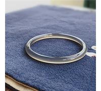LMMSHA Grey Chalcedony Thin Round Bar Bracelet Ice Grey Agate Bracelet Ladies Jade Bracelet Thin Bangle (Size : 58mm59mm)