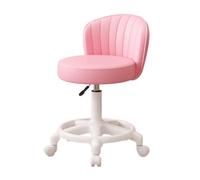 LMMSHA Heavy-Duty Chair lbs Weight Capacity, Round Swivel, Adjustable Height, Comfortable Backrest - Ideal for Beauty Nail Salon, SPA, Makeup, Tattoo Artists,F