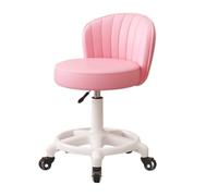 LMMSHA Heavy-Duty Chair lbs Weight Capacity, Round Swivel, Adjustable Height, Comfortable Backrest - Ideal for Beauty Nail Salon, SPA, Makeup, Tattoo Artists,L
