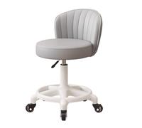 LMMSHA Heavy-Duty Chair lbs Weight Capacity, Round Swivel, Adjustable Height, Comfortable Backrest - Ideal for Beauty Nail Salon, SPA, Makeup, Tattoo Artists,A