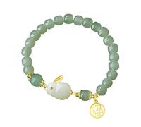 LMMSHA Hetian Jade Hand String Female National Wind This Life Year Fu Card Hand Ornaments