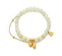 LMMSHA Hetian Jade Hand String Gourd Transfer Bracelet Female National Wind Retro