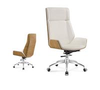 LMMSHA High Back Computer Leather Swivel Desk for Home Office, Padded Comfy Gaming Chair, Height Adjustable Manager Work PC Chair,D