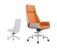 LMMSHA High Back Computer Leather Swivel Desk for Home Office, Padded Comfy Gaming Chair, Height Adjustable Manager Work PC Chair,A