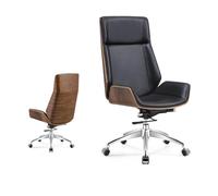 LMMSHA High Back Computer Leather Swivel Desk for Home Office, Padded Comfy Gaming Chair, Height Adjustable Manager Work PC Chair,C