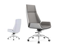 LMMSHA High Back Computer Leather Swivel Desk for Home Office, Padded Comfy Gaming Chair, Height Adjustable Manager Work PC Chair,E