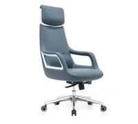 LMMSHA High Back Office Desk with PU Silent Nylon Wheels and Headrest, 3-Position Adjustable Backrest Computer Chair Comfortable,A