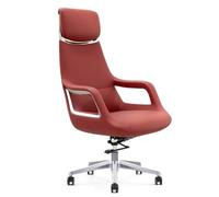 LMMSHA High Back Office Desk with PU Silent Nylon Wheels and Headrest, 3-Position Adjustable Backrest Computer Chair Comfortable,D