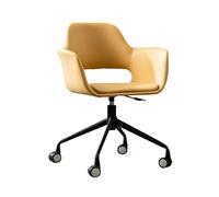 LMMSHA Home Office Swivel Velvet Desk Chair Accent Armchair Upholstered Tufted Chairs with Gold Base for Girls Women Ergonomic Study Seat,A