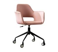 LMMSHA Home Office Swivel Velvet Desk Chair Accent Armchair Upholstered Tufted Chairs with Gold Base for Girls Women Ergonomic Study Seat,D