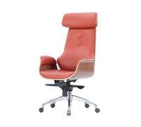 LMMSHA Indoor Ergonomic Pulley Bracket,High-Back Leather Adjustable Desk Chair with armrests,for Office, Dormitory, Home,B