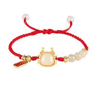 LMMSHA Jade Bracelet Animal Dragon Talisman for 2024 Nephrite Jade Charm Red Cord Vintage Bracelet Spiritual Animal Chakra Gems Prosperity Luck Money Love Amulet Crystal Bangle/2174
