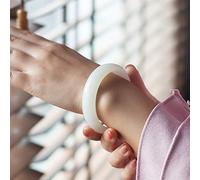 LMMSHA Jade Bracelet for Women, Natural Agate Ladies Widened Thick