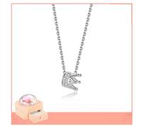 LMMSHA Jewelry/Necklaces Crown Necklace Female Clavicle Chain Temperament Cold Wind Rose Pendant for Girlfriend Gift Women's Pendants