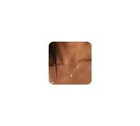 LMMSHA Layered Initial Choker Necklaces 14K Gold Letter Pendant Layering Necklace 26 Capital A-Z for Women Girls Jewelry s