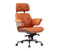 LMMSHA Luxury Relaxing Office Furniture Designer Leather Chair Comfortable Rotating Boss Chair,C