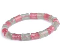 LMMSHA Meditation Buddha Bracelet Necklace,Bracelet Strawberry Crystal Natural Shape Beads Healing Gemstone Bangle Prayer Energy Jewelry Sisters Birthday Surprise Gift(C