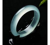 LMMSHA Natural Ice Color Jade Bangle Bracelet Charm Jewellery Fashion Accessories HandCarved Amulet Gifts for Women Her Men (Gem Color : 5860mm)