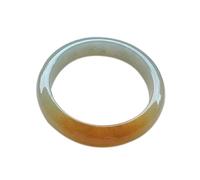 LMMSHA Natural Jadeite Icy Seed Yellow and White Round Strip Bangle 5862mm Fengshui Fashion Jade Bracelet For Women Genuine