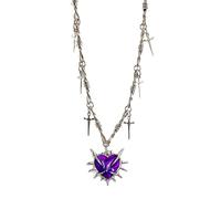 LMMSHA Necklaces for Women Trendy Dainty Fashionable Statement Jewelry Thorn Knotted Chain Necklace with Delicate Pendant