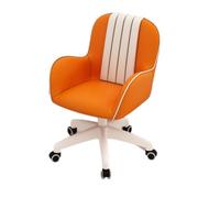 LMMSHA Office Chair Ergonomic Cross-Legged Accent Armchair Swivel Height Adjustable No Wheels High Back for Home Computer Desk Makeup Vanity,A