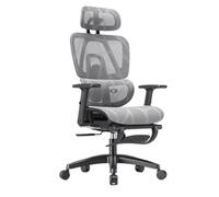 LMMSHA Office Ergonomic Desk with Adjustable Lumbar Support, 3D Armrest, Headrest, 4-Level Tilt Back, Home Mesh Chair