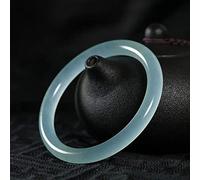 LMMSHA Oil Cyan Jade Bracelet Women's Thin Light Green Jade Jade Bracelet (Size : 5657mm)