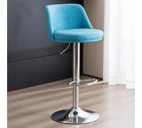 LMMSHA PU Leather Adjustable Bar Stools - Swivel Armless Counter for Kitchen Island, Dining Room &(/Brown B)