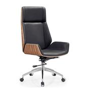 LMMSHA PU Leather Desk Ergonomic High Back Executive Managerial Chair with Wheels for Office, Home, Business, Bedroom,A,High