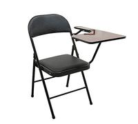 LMMSHA PU Stitching with Tablet Office Conference Training and Chairs One-Piece Outdoor Student Folding Reinforce Metal Rack Backrest Table Task Chair