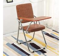 LMMSHA PU Stitching with Tablet Office Conference Training and Chairs One-Piece Outdoor Student Folding Reinforce Metal Rack Backrest Table Task Chair