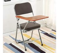 LMMSHA PU Stitching with Tablet Office Conference Training and Chairs One-Piece Outdoor Student Folding Reinforce Metal Rack Backrest Table Task Chair