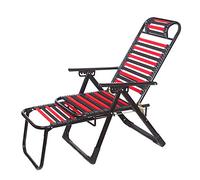 LMMSHA Reclining - Outdoor Camping Lawn Deck Breathable Elastic Rubber Band Home Lunch Break Folding Lazy Backrest Office Lounge Chair Adjustable
