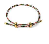 LMMSHA Red Black Steel Wire Adjustable Bangles Handmade Braided Rope Couple Bracelets for Women Men /23