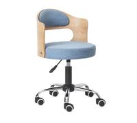 LMMSHA Rolling Stool Adjustable Drafting Heavy Duty with Wheels for Office Desk Home Lift Swivel Chair Solid Wood backrest,D