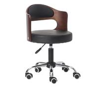 LMMSHA Rolling Stool Adjustable Drafting Heavy Duty with Wheels for Office Desk Home Lift Swivel Chair Solid Wood backrest,G