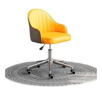 LMMSHA Room Leather Comfortable Desk ° Swivel Home Office Chair with Wheels, Adjustable Height Ergonomic Computer Chairs for Living Room,H