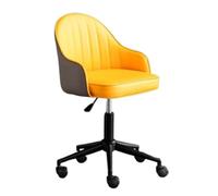 LMMSHA Room Leather Comfortable Desk ° Swivel Home Office Chair with Wheels, Adjustable Height Ergonomic Computer Chairs for Living Room,B