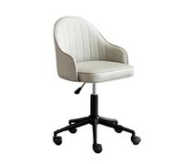 LMMSHA Room Leather Comfortable Desk ° Swivel Home Office Chair with Wheels, Adjustable Height Ergonomic Computer Chairs for Living Room,F